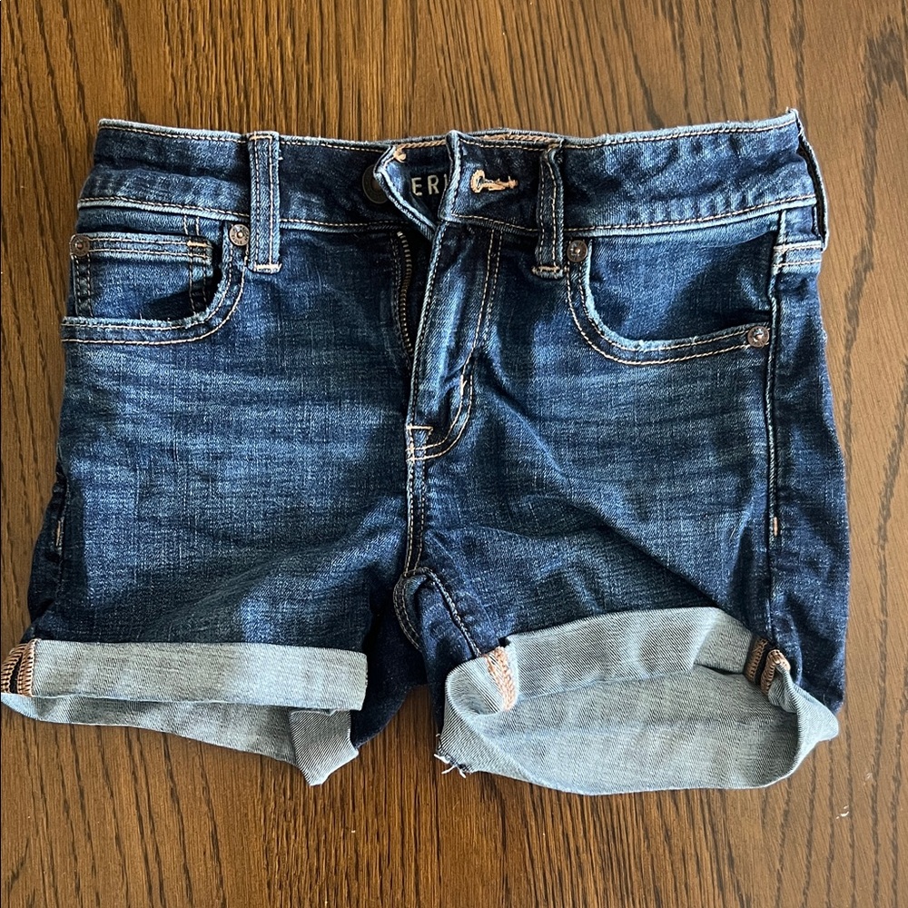 American Eagle Dark Blue Jean Shorts